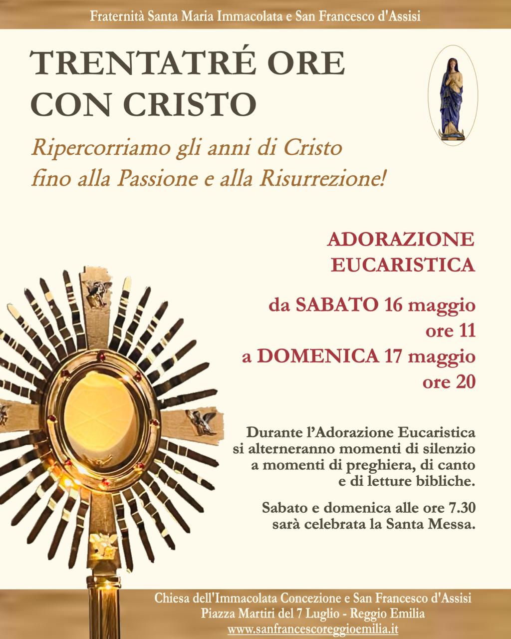 33 ore con Cristo